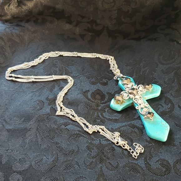 Jewelry - Boho Southwestern Long Cross Necklace